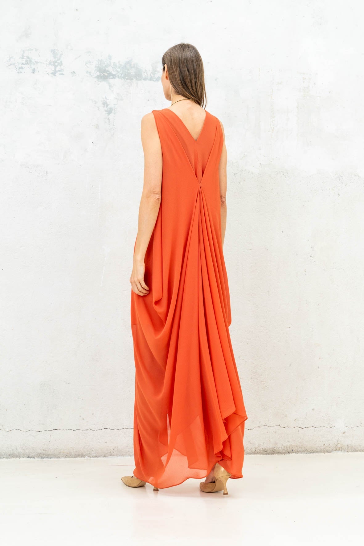 VESTIDO SIN MANGA HELENA CORAL