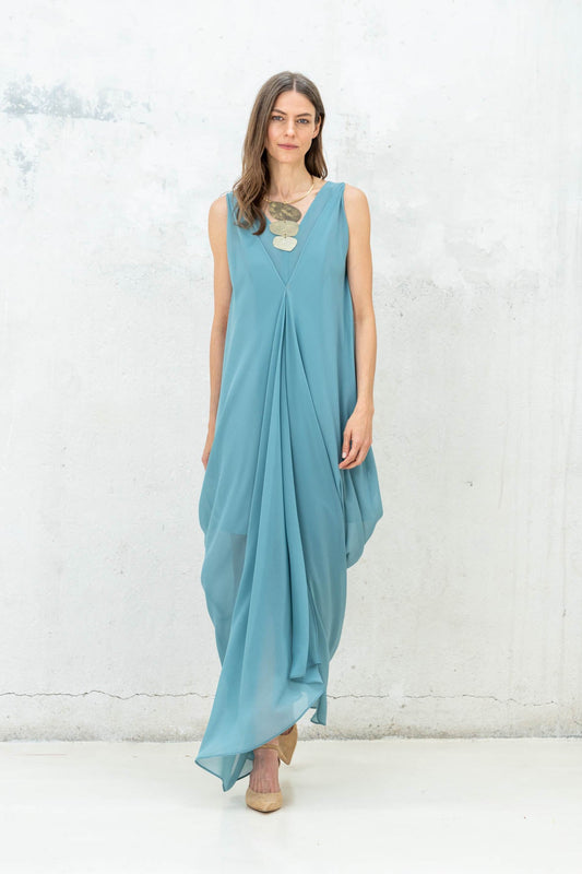 VESTIDO SIN MANGA HELENA VERDE