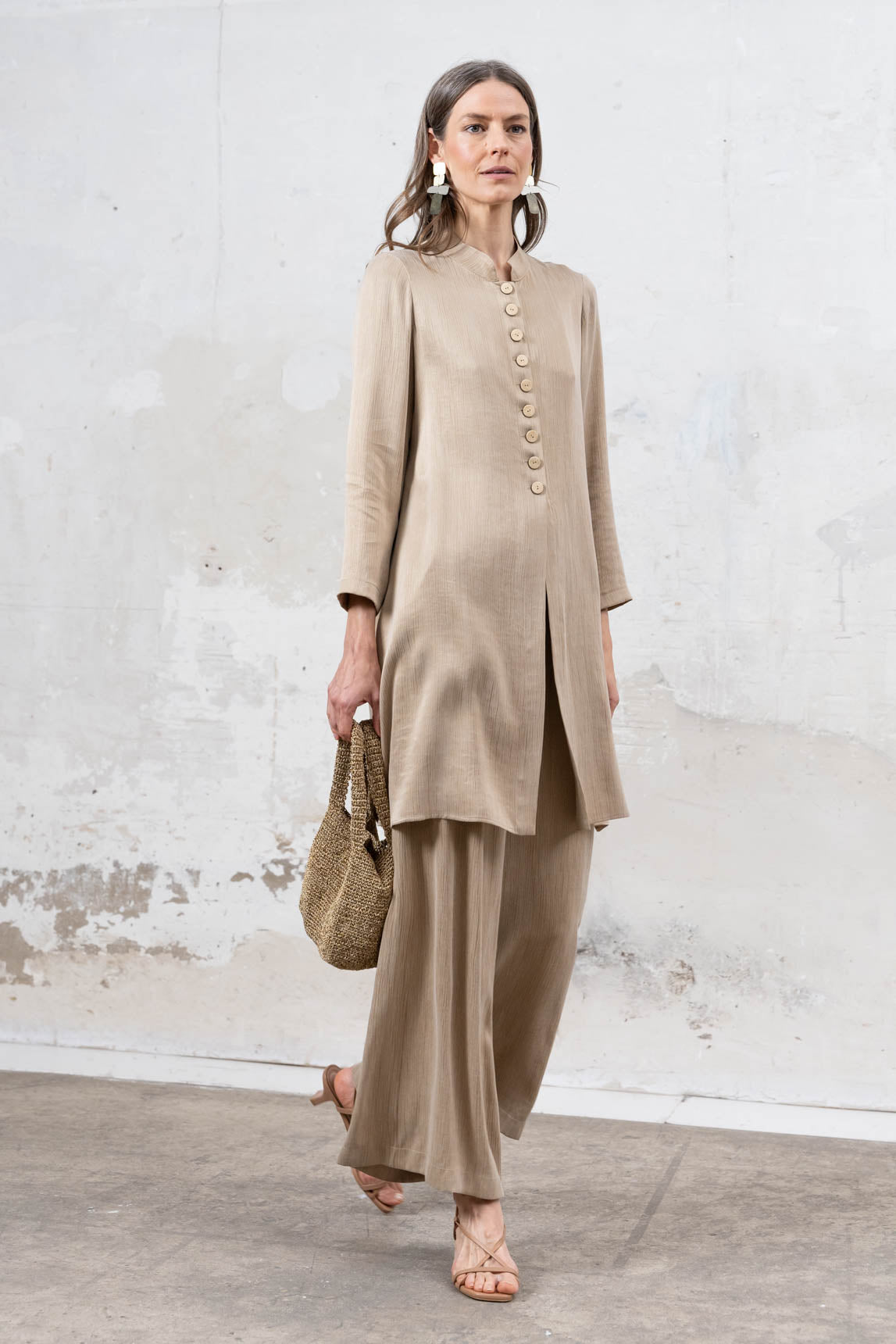 PANTALON ELISA TRAPECIO CAMEL