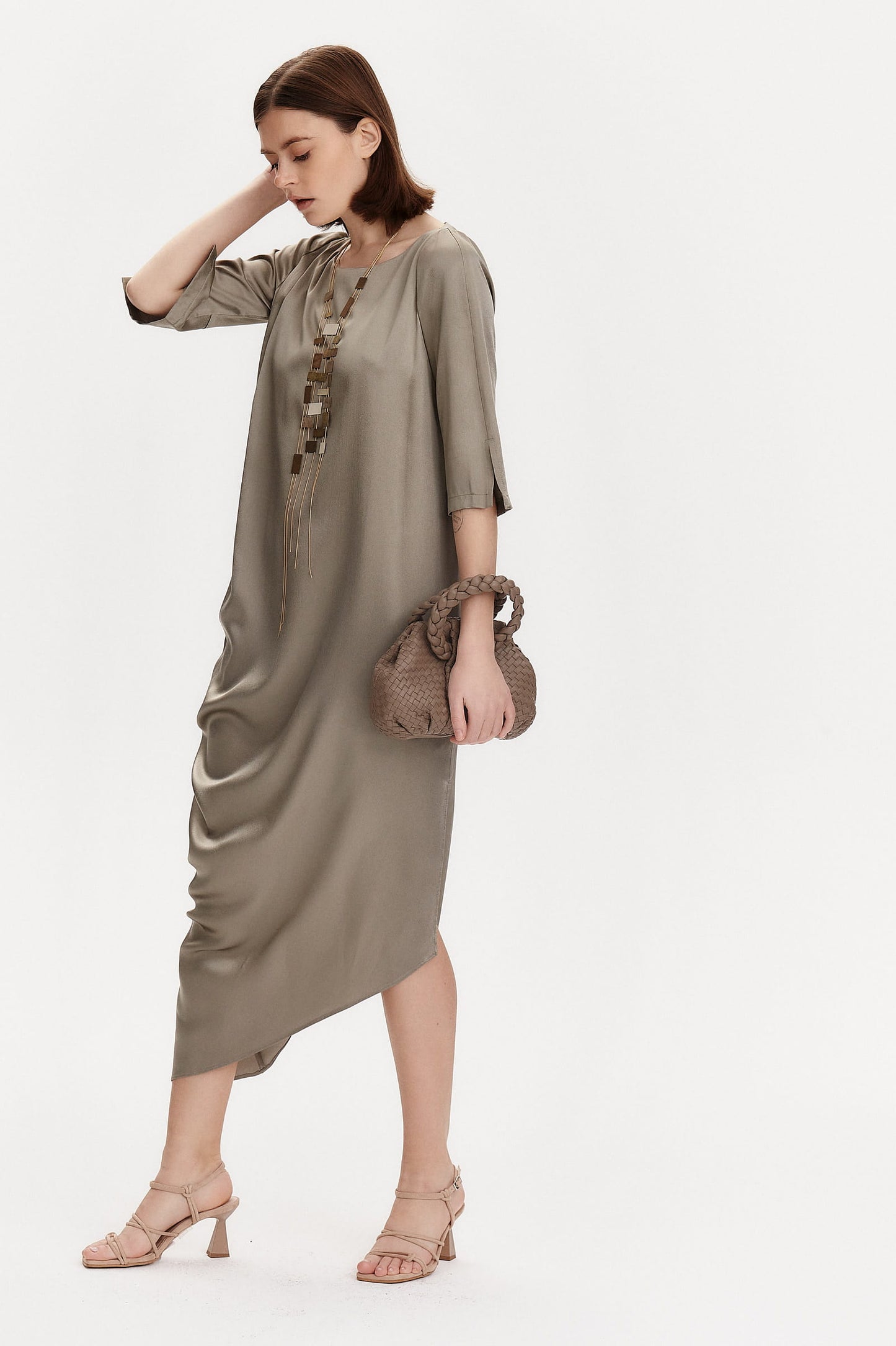 VESTIDO FIESTA LARGO VERDOSO