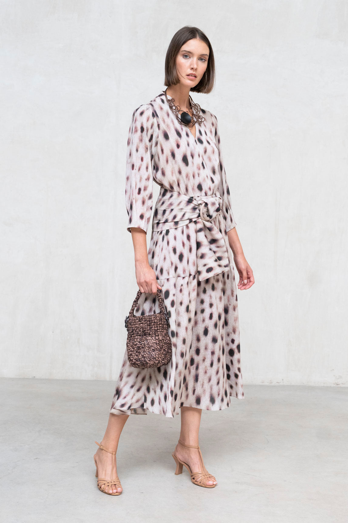 VESTIDO MIDI ESTAMPADO