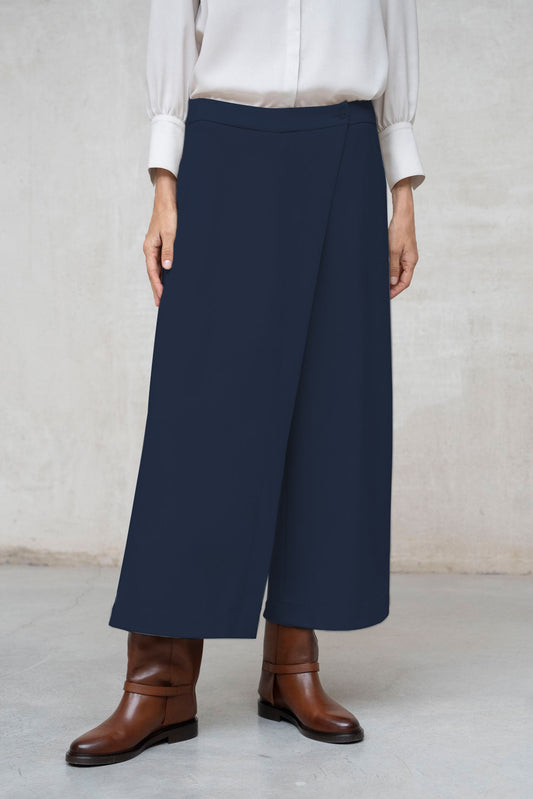 PANTALON CRUZADO AZUL MARINO