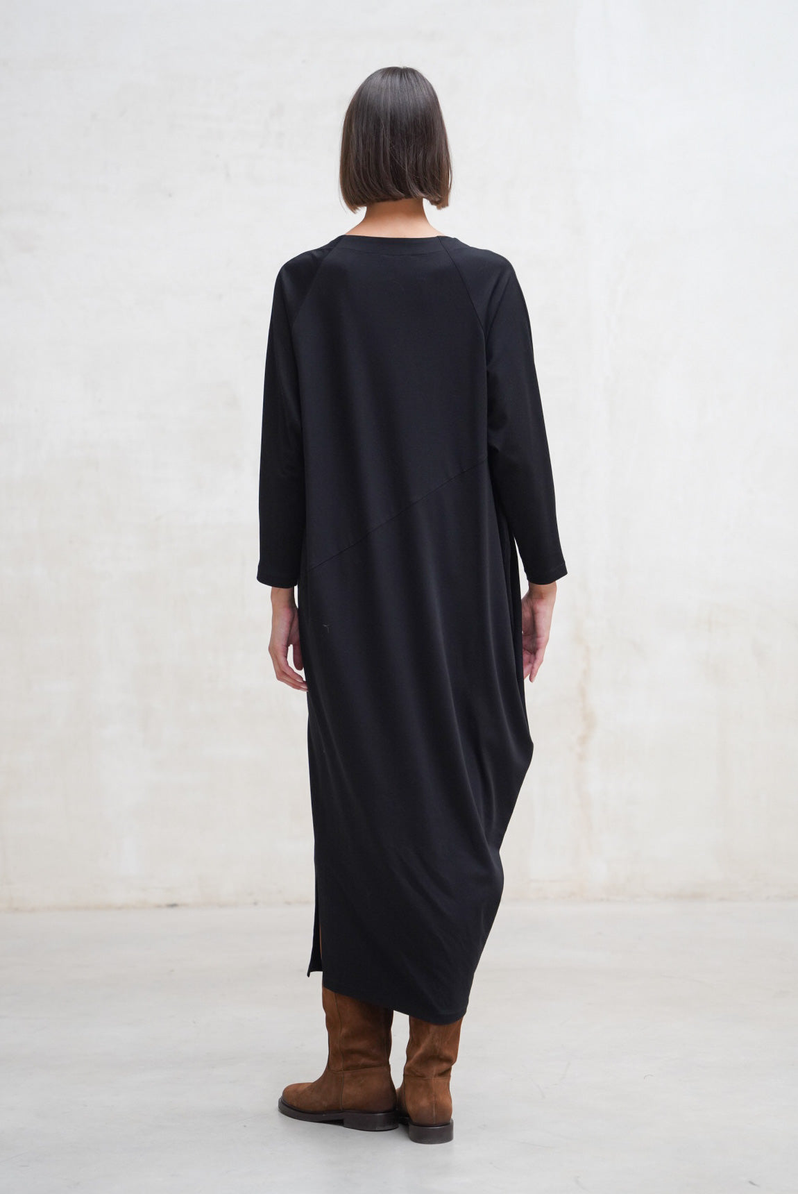 VESTIDO POSITANO GLOBO BOLSILLOS NEGRO