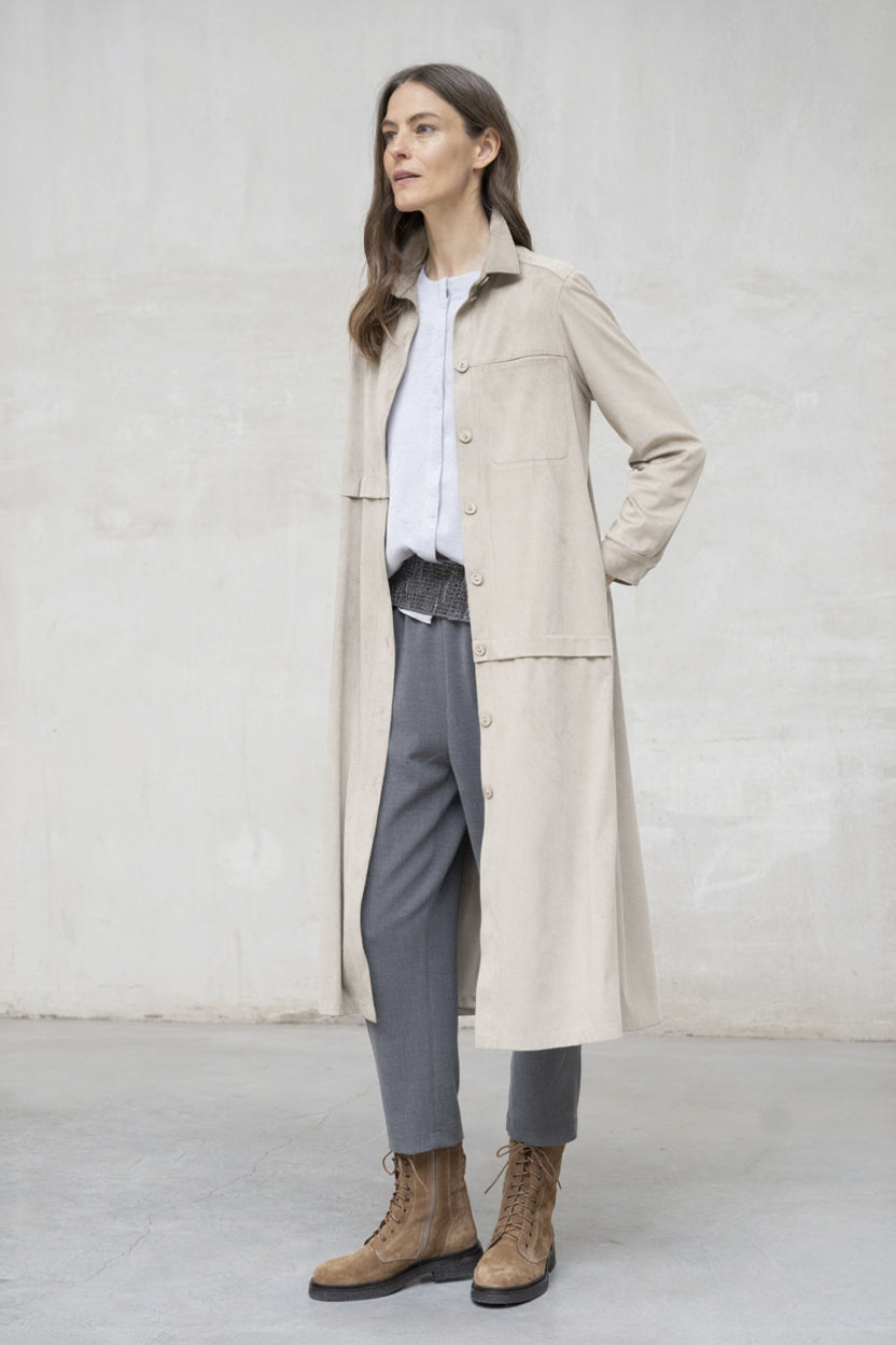 VESTIDO LEVITA ASTI LARGO ANTELINA CRUDO