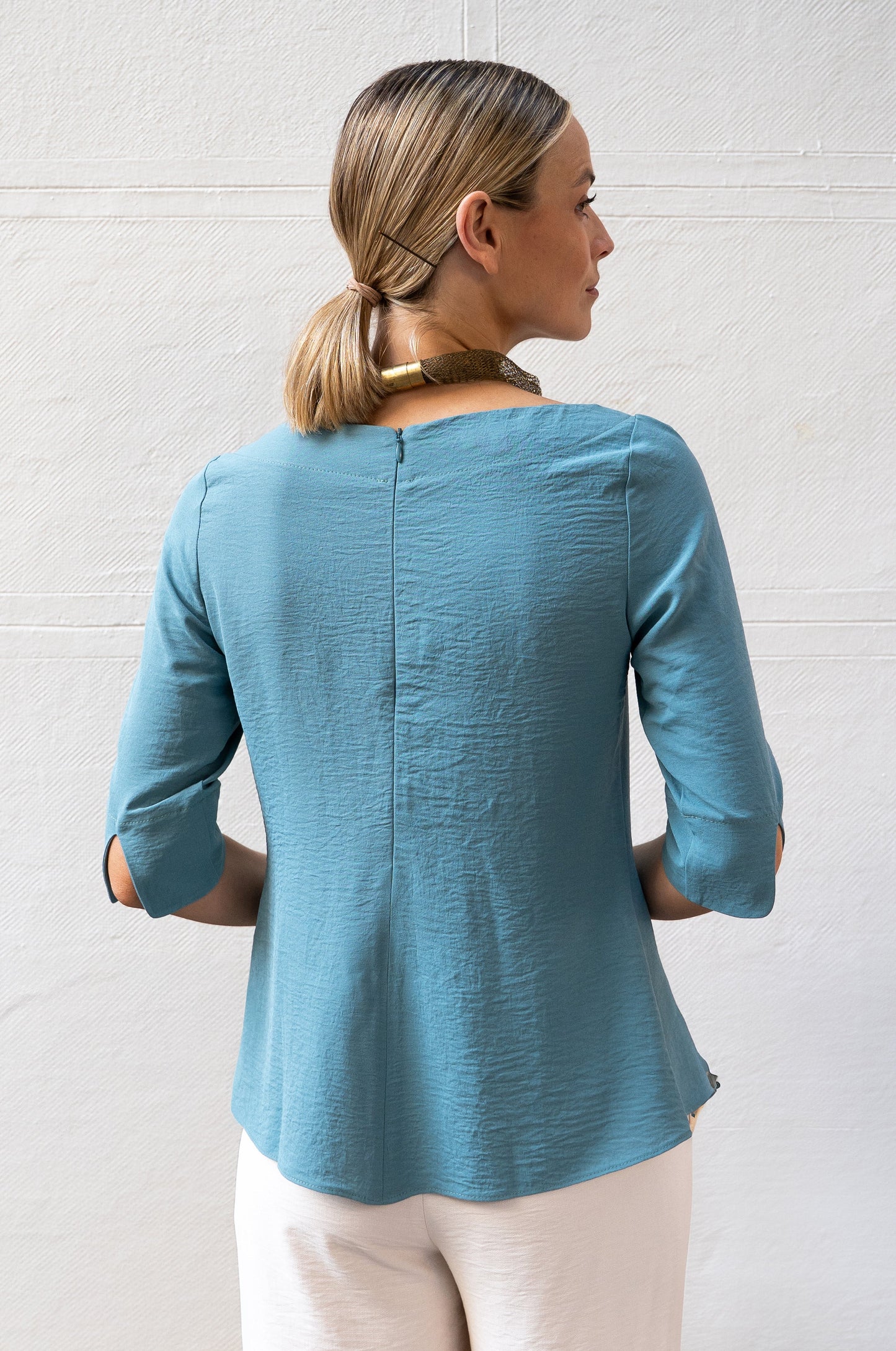 Blusa Elini turquesa