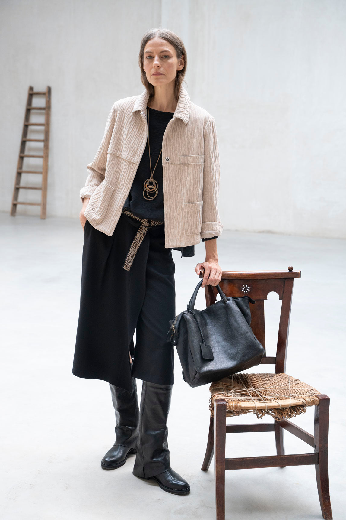 Falda- pantalón Bandi negro