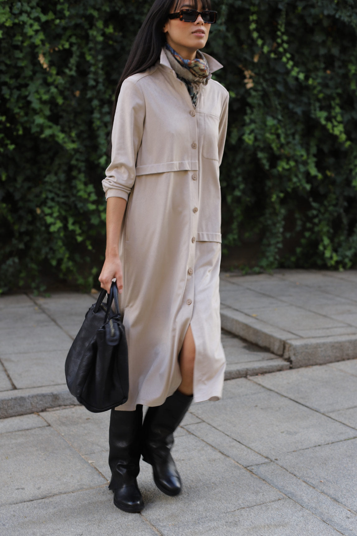 Vestido levita Asti crudo